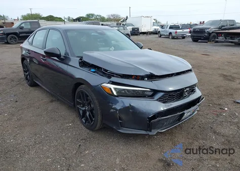 2025 Honda Civic Hybrid Sport/Sport Touring z USA, uszkodzony, nr VIN 2HGFE4F89SH306033